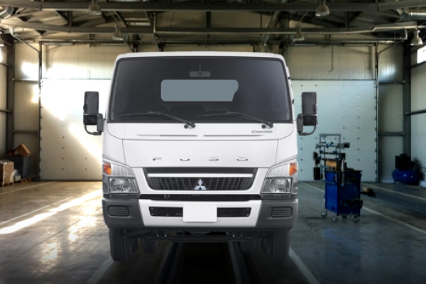 Установка алюминиевого бака 200 литров и ящика на FUSO CANTER